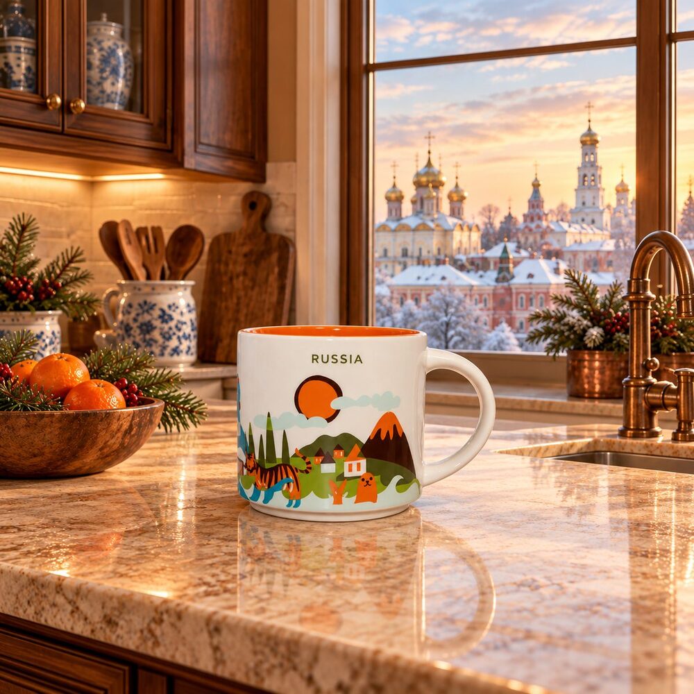 Starbucks Russia You Are Here Collection Mug 14oz Coffee Mug RARE